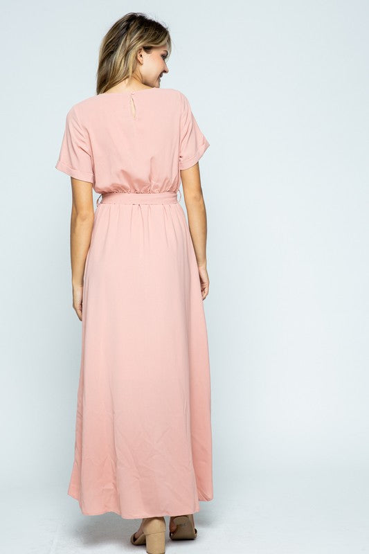 Caroline Maxi Dress in Apricot