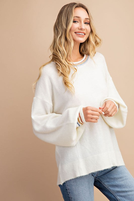 Cozy Up Sweater in Ivory