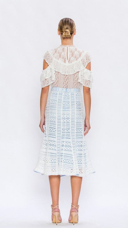 Olivia Lace A Line Midi Skirt