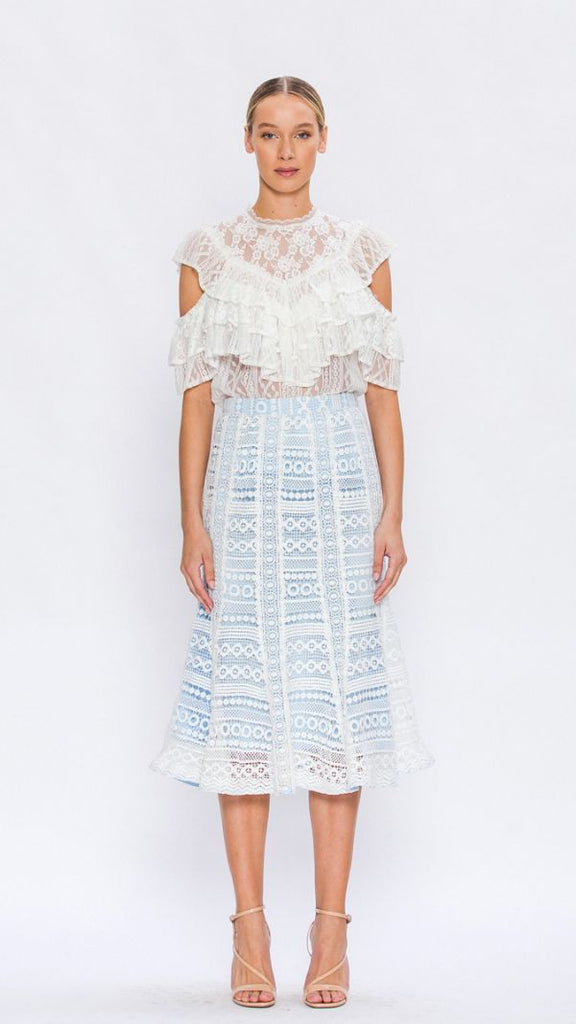 Olivia Lace A Line Midi Skirt