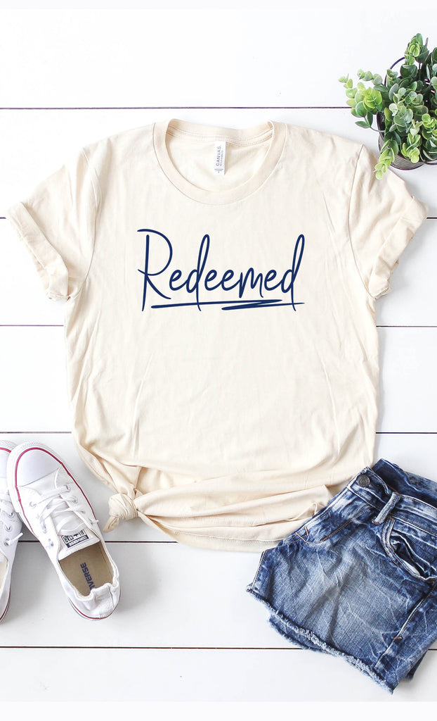 Reedemed Graphic Tee in Cream