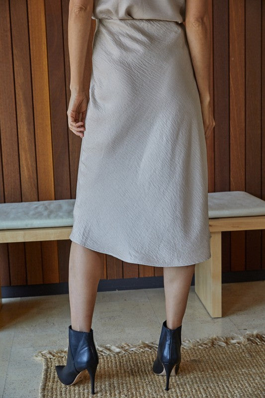 Satin Skirt in Cream