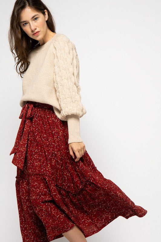Joanna Floral Midi Skirt