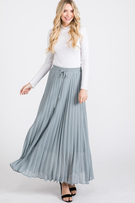 Eva Midi Skirt in Blue Grey