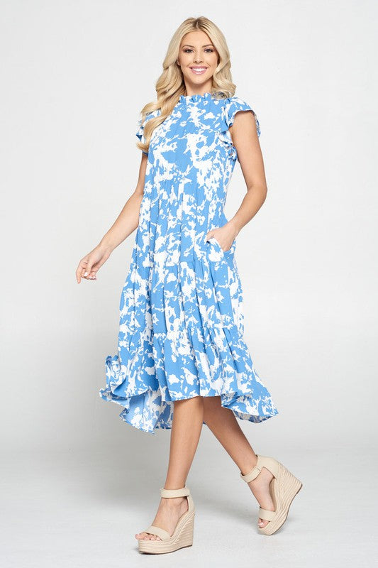 Penelope Tiered Floral Midi Dress