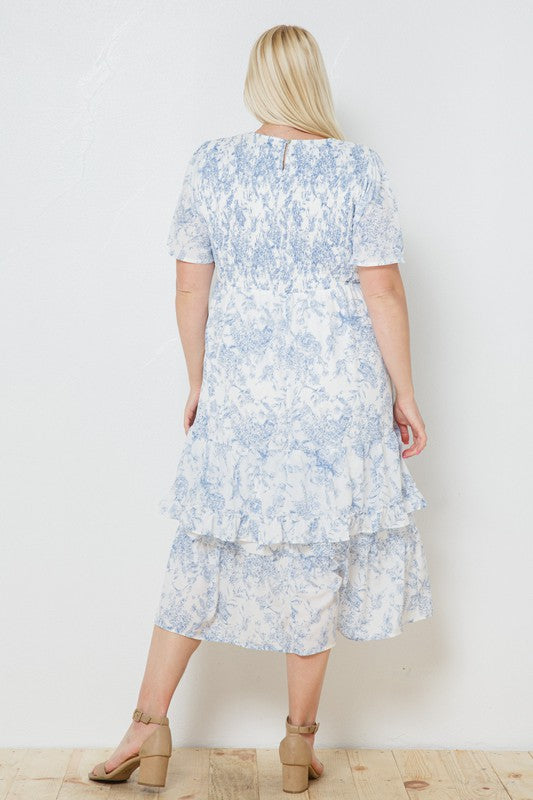 Anabelle Midi Dress in Sky PLUS