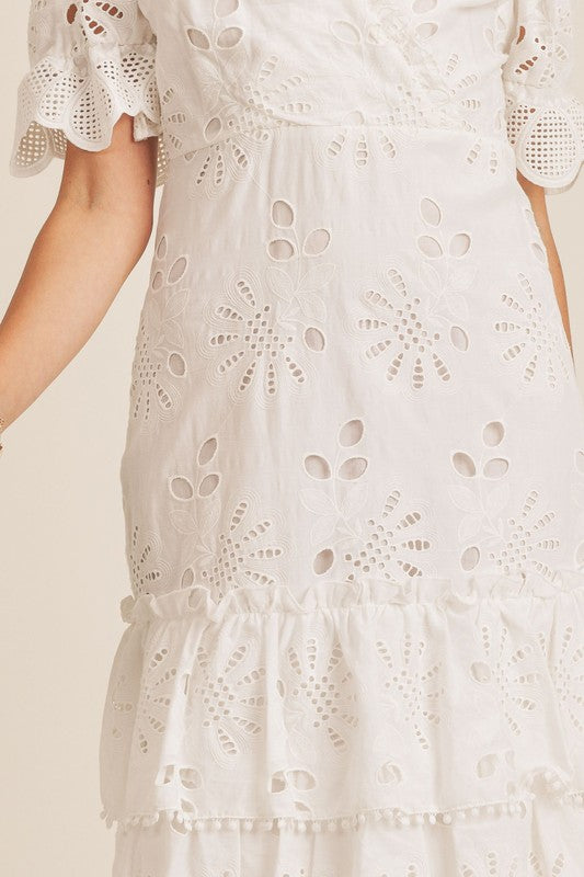 Giselle Eyelet Midi Dress