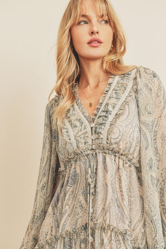 Kelsey Paisley Dress