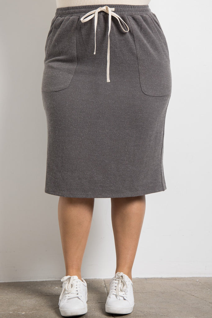 Dede Casual Drawstring Skirt (S-3X)