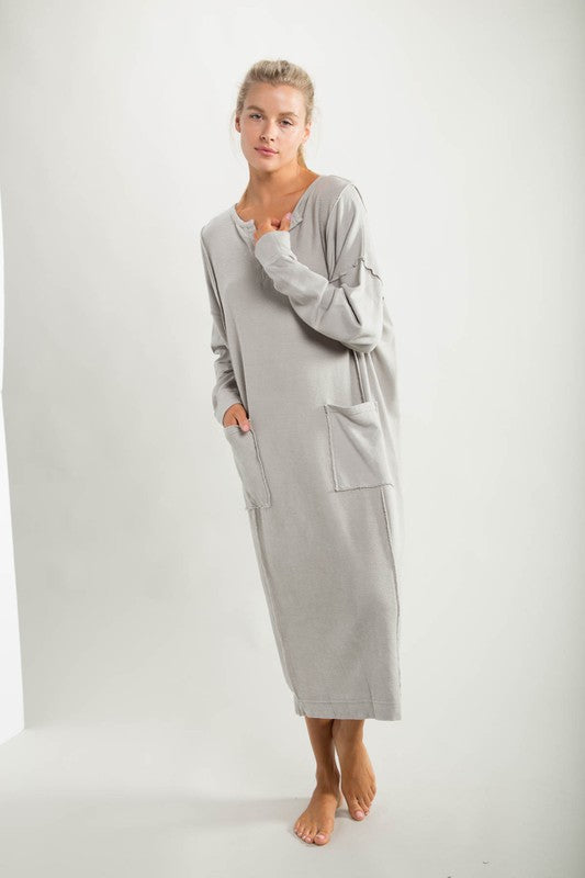 Jane Casual Lounge Dress in Mist