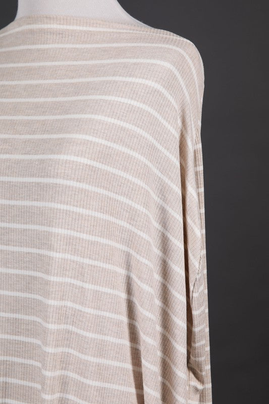 Nursing Cover in Striped Oatmeal