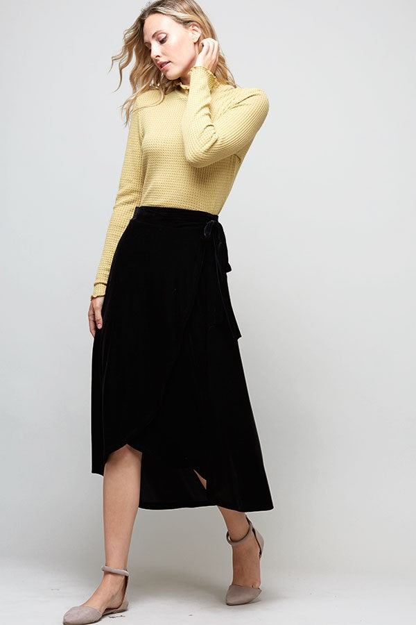 Velour Wrap Skirt