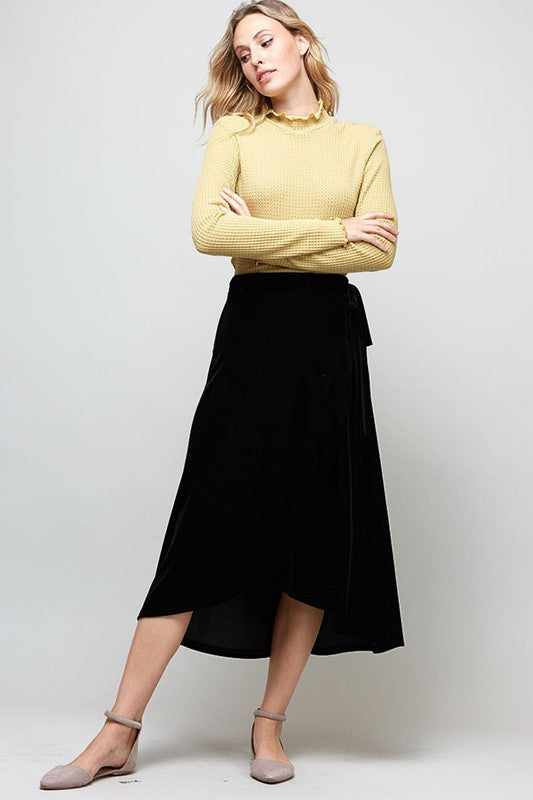 Velour Wrap Skirt