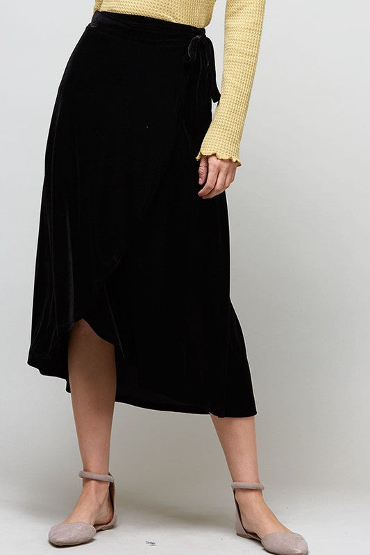 Velour Wrap Skirt