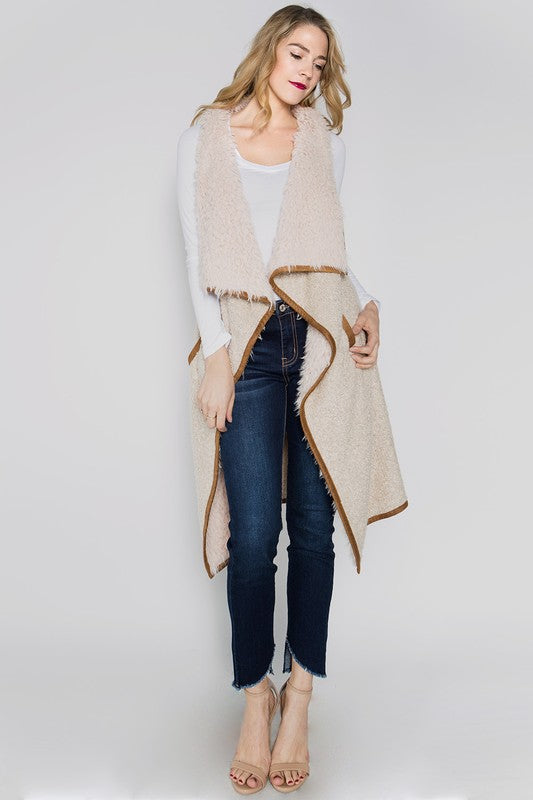 Long Fur Lined Vest