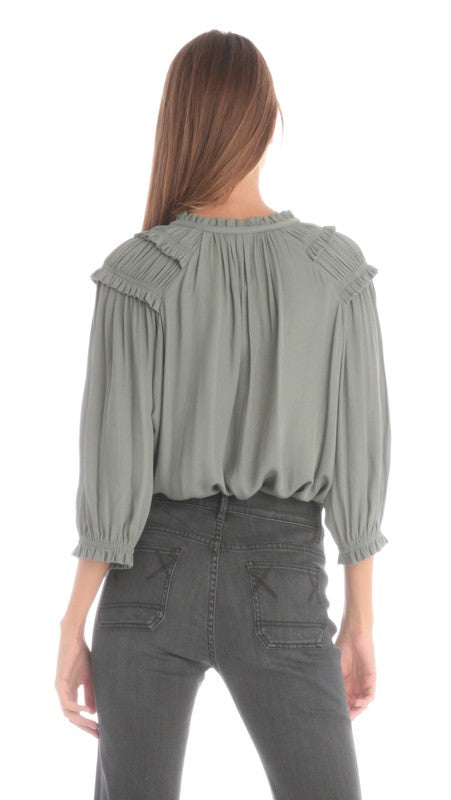 Ruffle Ruched Top