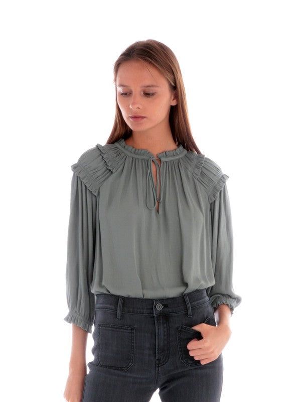 Ruffle Ruched Top