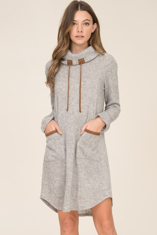 Avila Jersey Dress in Grey