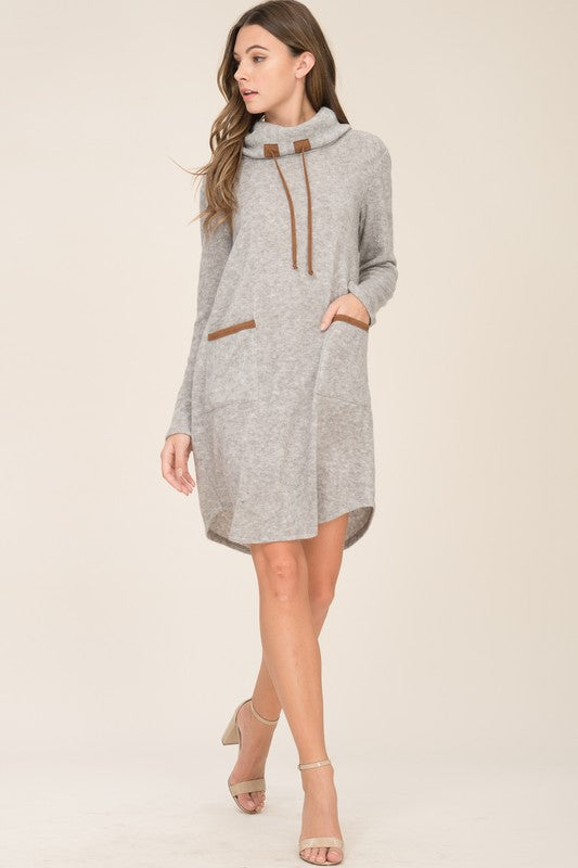 Avila Jersey Dress in Grey