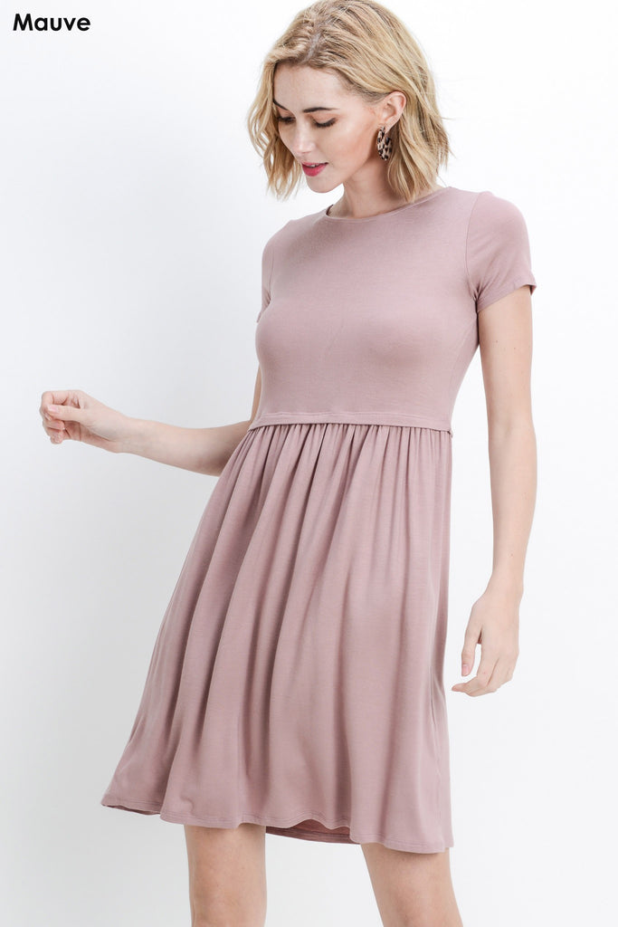 Bailey Loose Shift Dress in Mauve