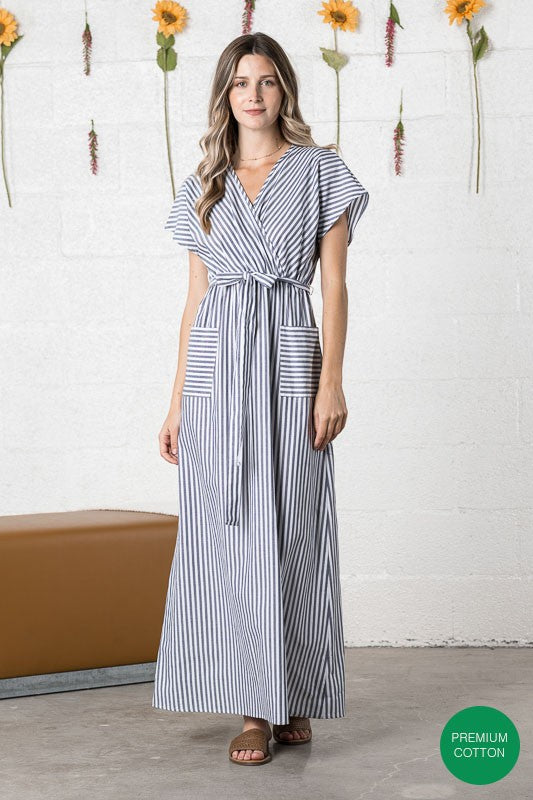 Taliah Striped Maxi Dress