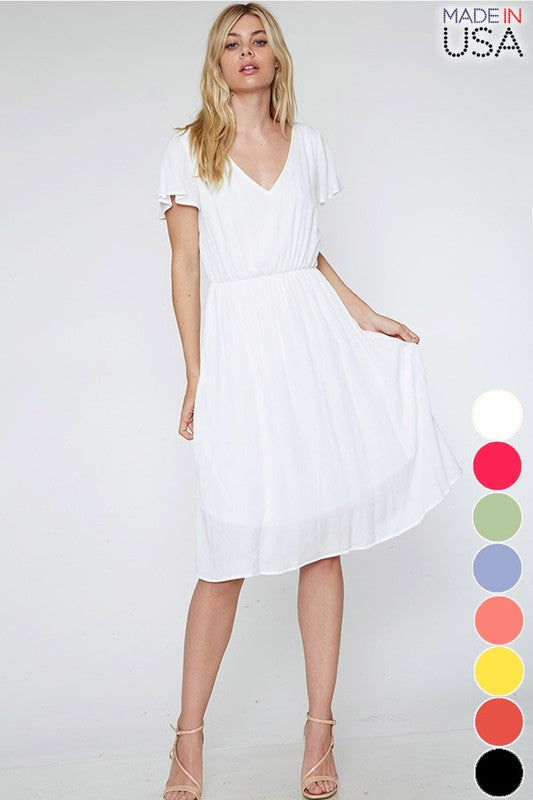 Gabriella Ruffle Midi Dress