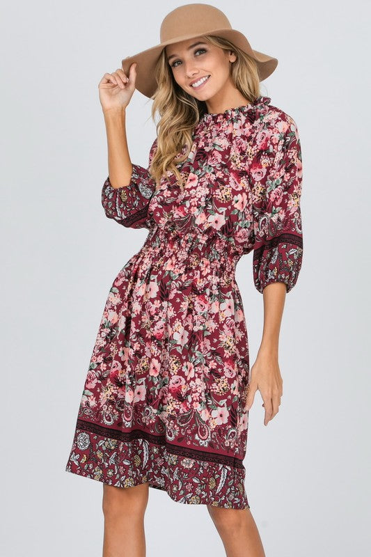 Mademoiselle Floral Midi Dress