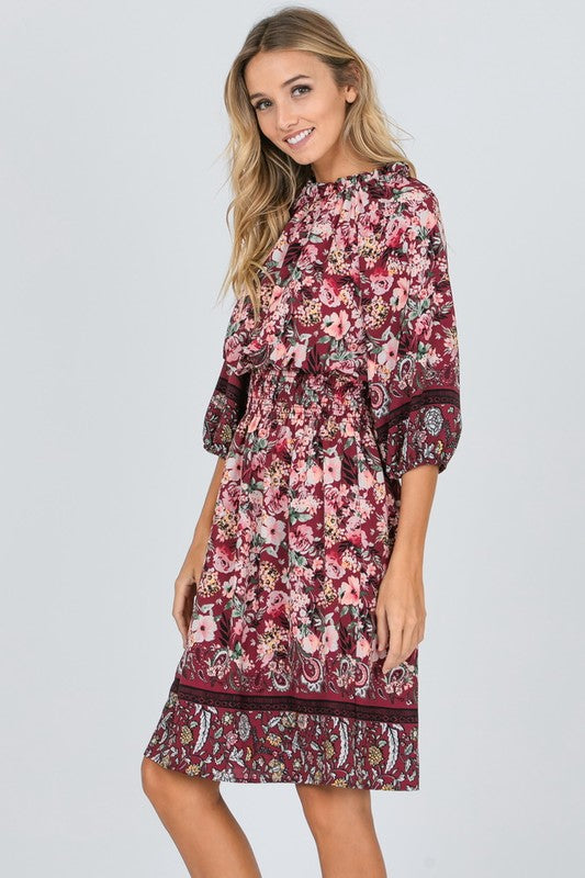 Mademoiselle Floral Midi Dress