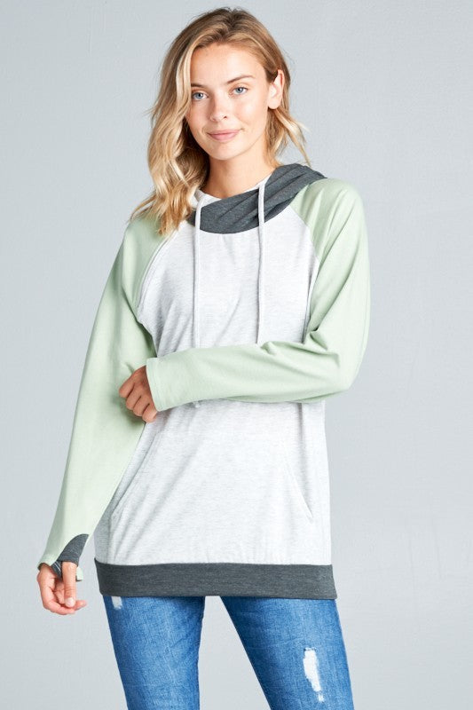 Colorblock Hooded Sweater