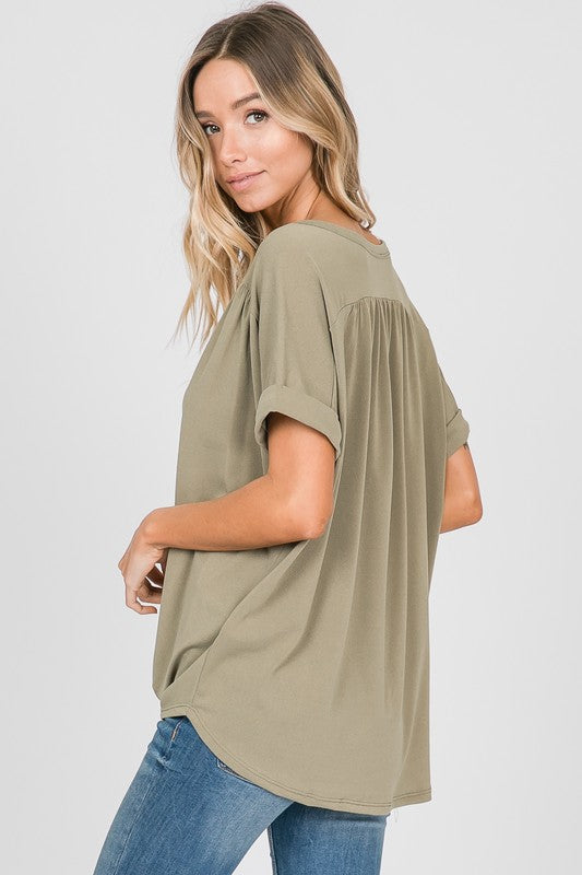 Forget Me Knot Tee in Dusty Olive