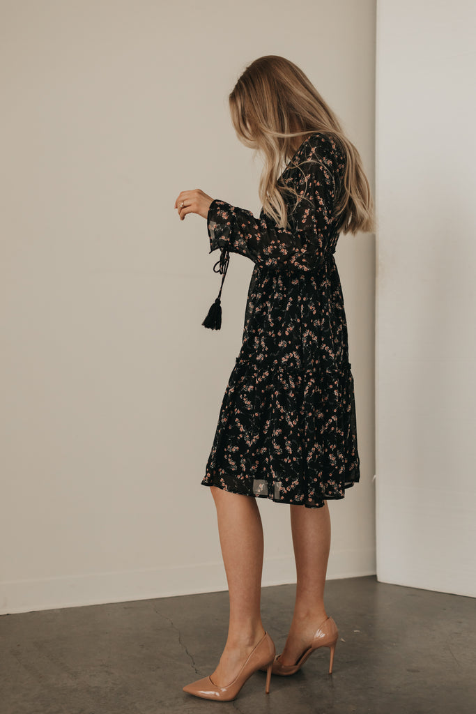 Ricki Floral Knee Length Dress (XS-XXL)