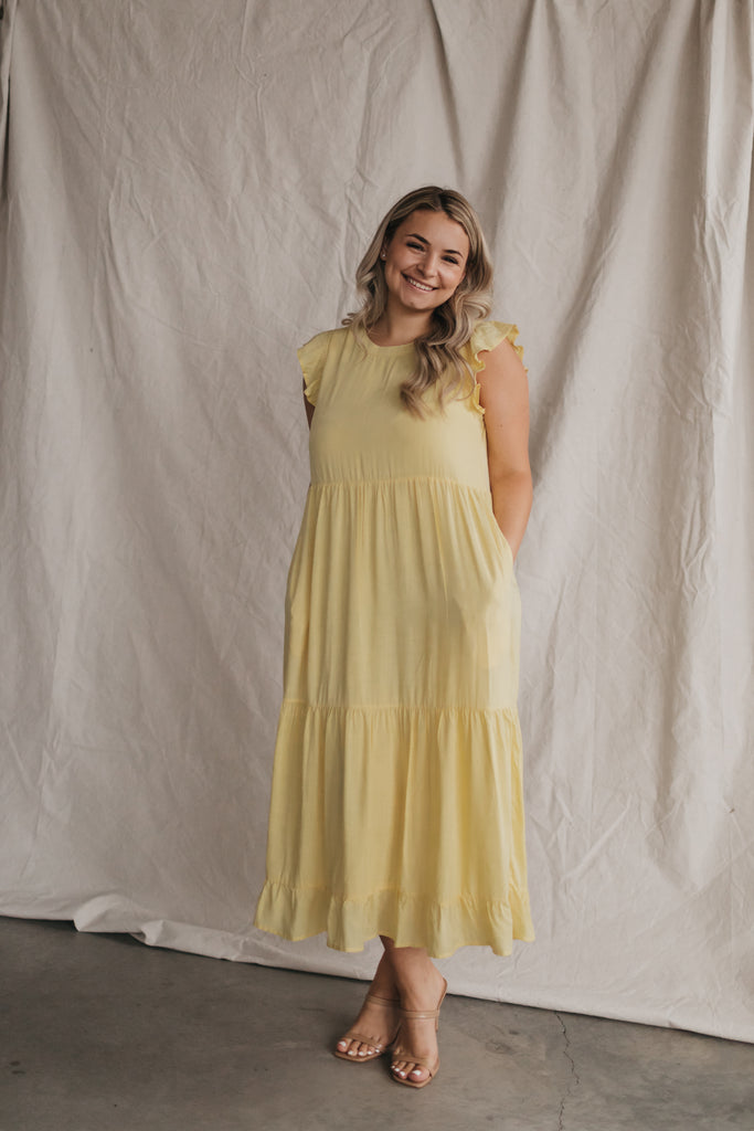 Madelyn Summer Dress in Yellow