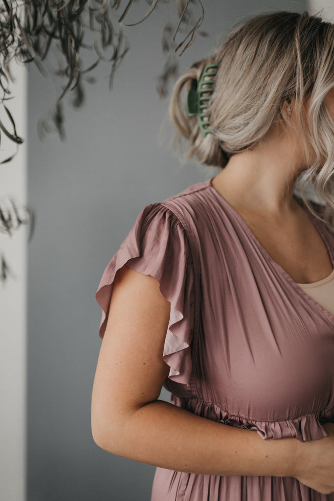 Eliza Midi Dress in Lilac