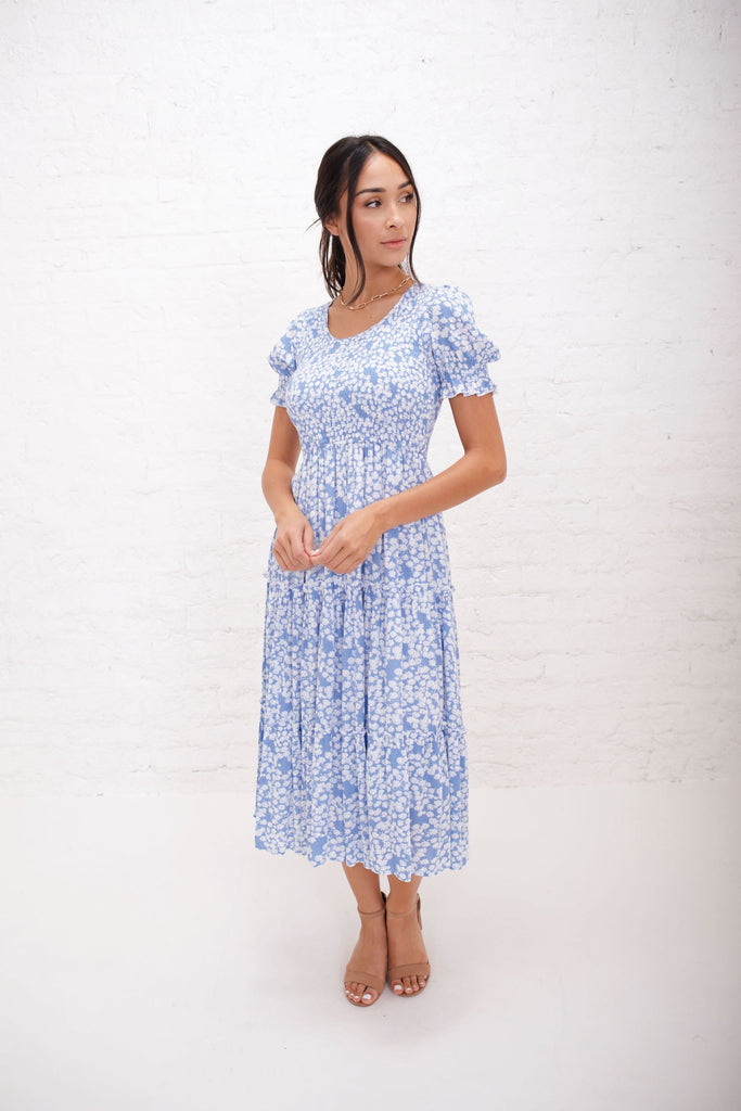 Penelope Floral Midi Dress (XS-2X)