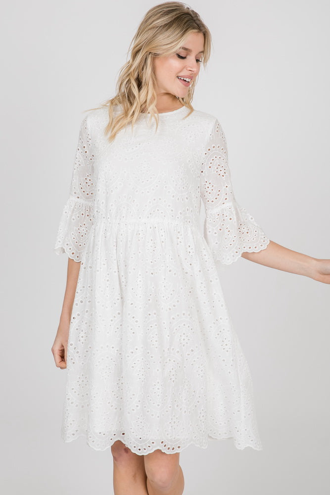 Jubilee Crochet Dress In White
