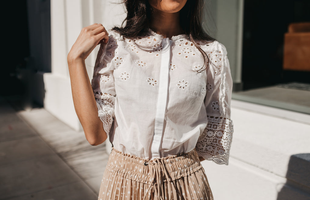 Juliette Embroidered Eyelet Top