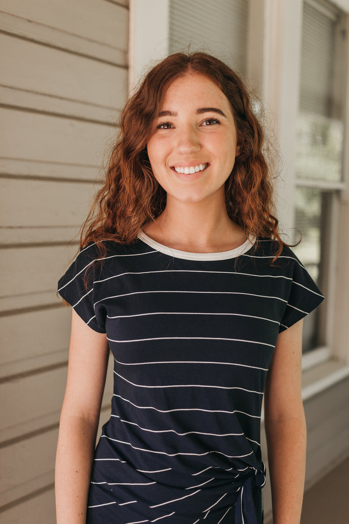 Clara Striped Knot Dress