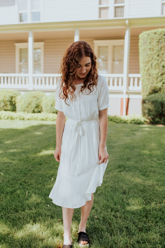 Sadie Loose Dress in White