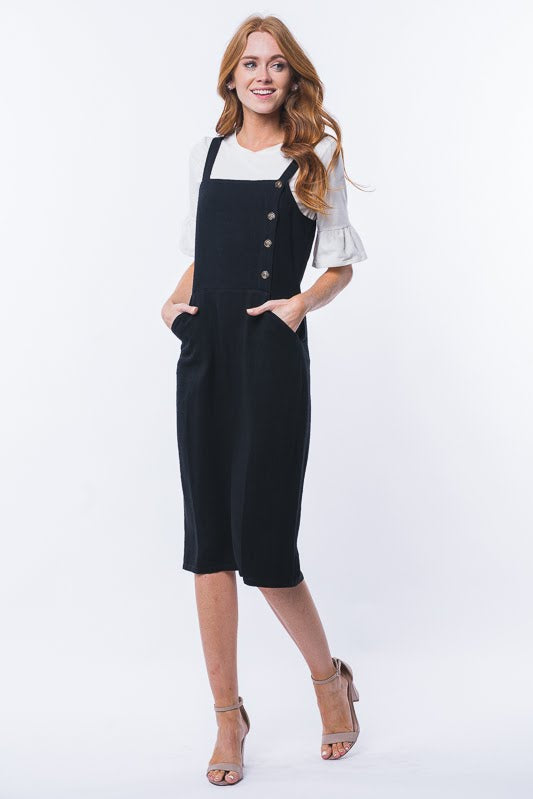 Grace Overall Dress in Black