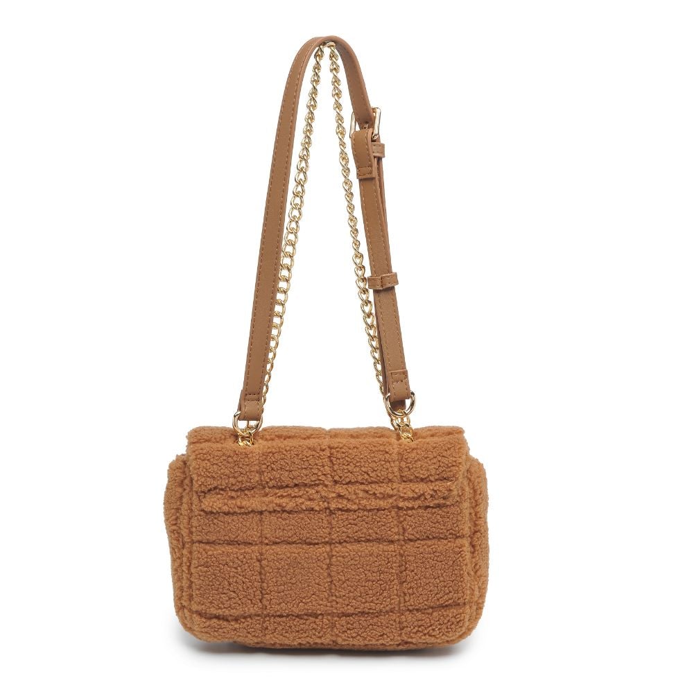 Teddy Sherpa Designer Bag in Caramel