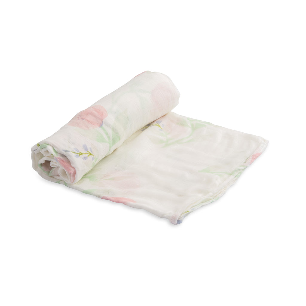 Deluxe Muslin Swaddle- Pink Peony